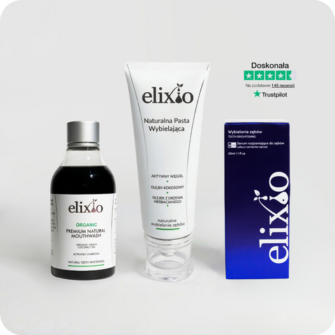 Produkty Elixio do codziennej pielęgnacji białego uśmiechu