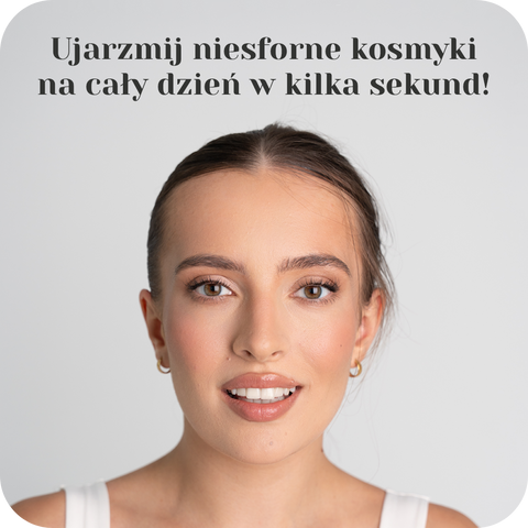 Gładka fryzura slick back wykończona Hair Wand