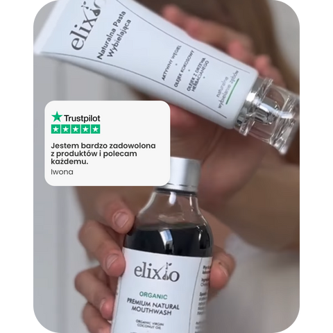 Natürliches Duo Elixio-Set mit Kokosnussöl zur Mundspülung